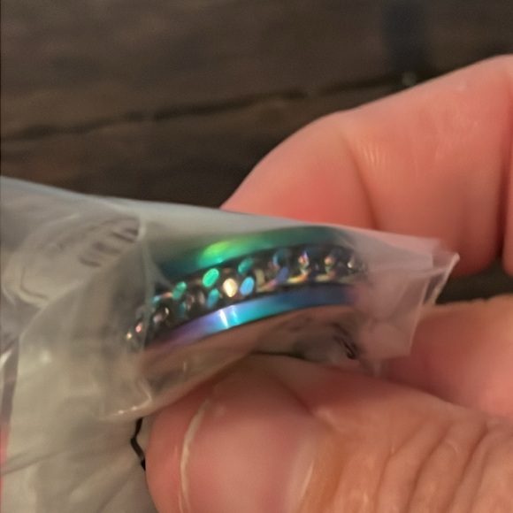 NWT Men's Stainless Steel Chain Spinner Ring - Picture 7 of 8